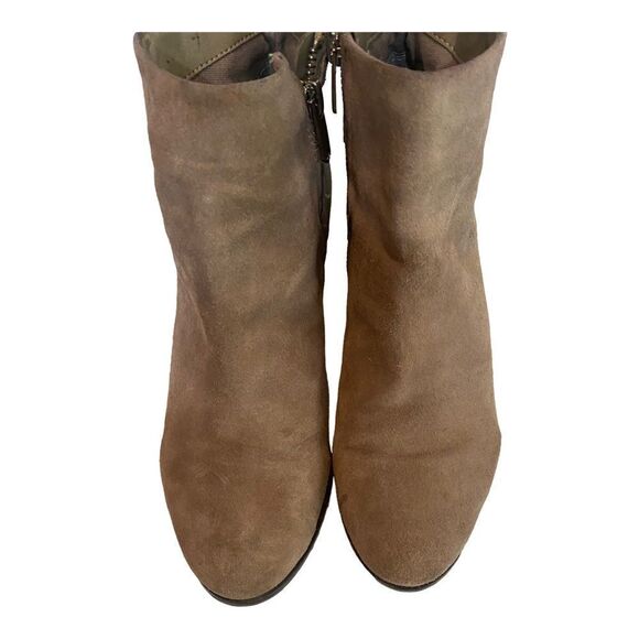Sam Edelman Womens 7.5 Lucca Suede Buckle Ankle  Booties Boots Brown 2.5" Heel - Picture 1 of 13